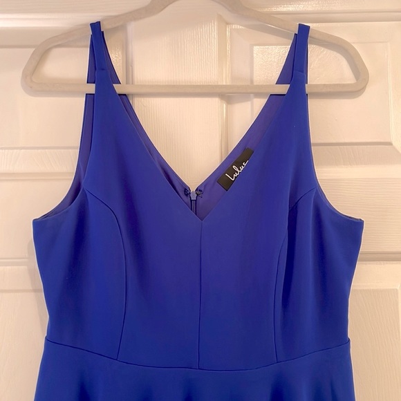 ⭐️SOLD - NWOT Lulus Royal Blue Darling Delight Skater Fit N Flare Dress. - Picture 3 of 14